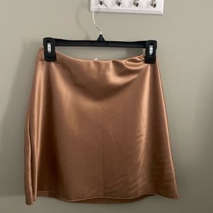 gold mini skirt NEW with tags